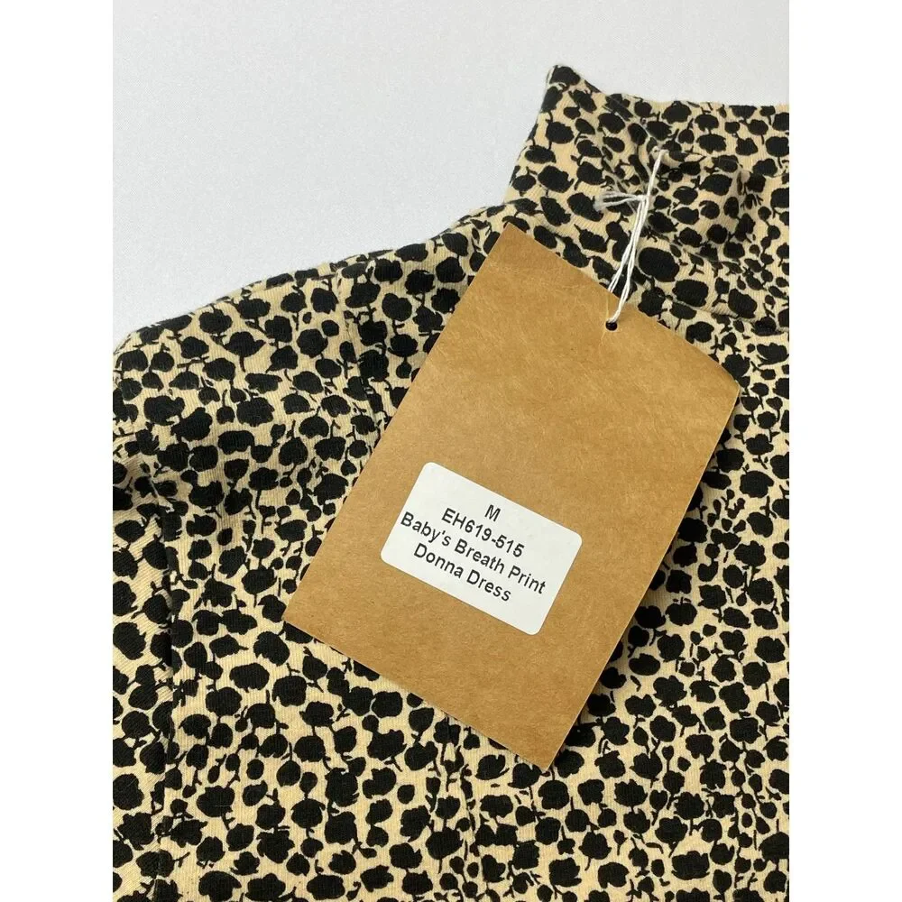 ~ NEW ModCloth M Dress Effie's Heart Cotton Spandex Pockets Long Sleeves Floral - Picture 5 of 15